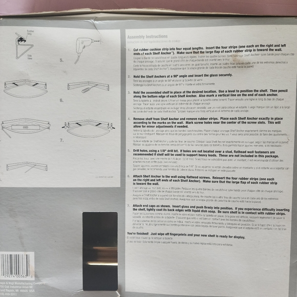 Corner Glass Shelf Kit x2 - Picture 4 of 4